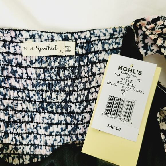 To Be Spoiled NWT Floral Side Slit Midi Maxi Dress - Sundress Sz XL - Picture 9 of 14